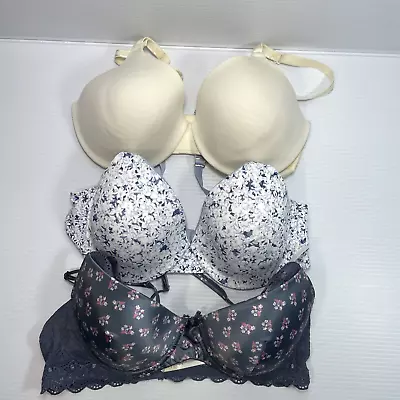 Lot Of 3 Bras 36C Jessica Simpson (New) Hanes & Warner Underwire Lined • $25.99