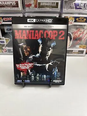 Maniac Cop 2 (Ultra HD 1990) No Slip  Blue Underground OOP • $32