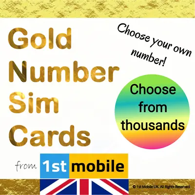 £12.95 • Buy 0777 451 1943. Gold VIP Phone Number, New & Sealed UK Sim. 1000s To Choose From