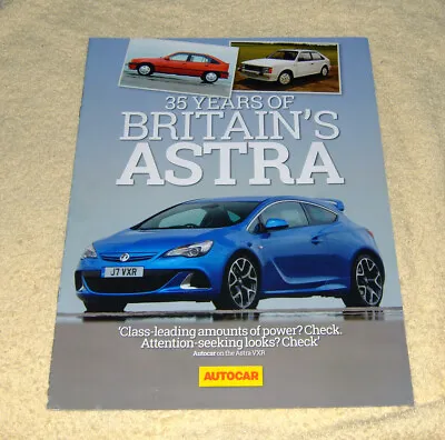 Vauxhall Astra 35 Years. 8 Page Special Brochure. Mk1 To Mk6 Timeline 1979-2014 • $6.17