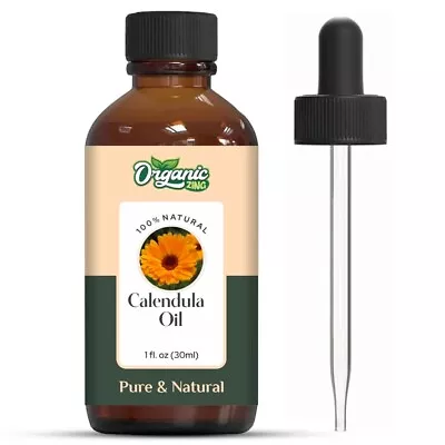 Organic Zing Calendula 100% Pure & Natural Carrier Oil - {30ml/1.01 Fl Oz} • £9.46