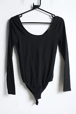 Miss Selfridge Womens Scoop Neck Bodysuit - Black - Size 12 (d41) • £1.80