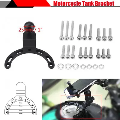 New Motorcycle Gas Tank Mount GPS Camera Bracket Phone Holder With M5 M6 Bolts • $18.89