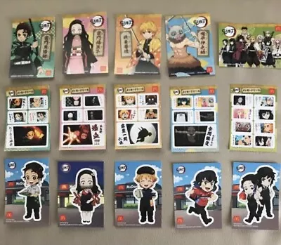 Demon Slayer Kimetsu No Yaiba Sticker Mcdonald's Happy Meal Limited Set Complete • $24.50