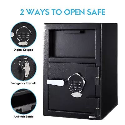 Digital Cash Drop Safe Security Vault Depository Money Slot Lock Office Lock Box • $263.89