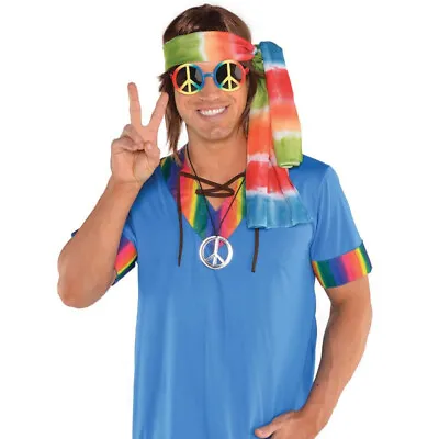 1960 1960s Hippie Costume Unisex Kit Fancy Dress Up Costume Party • $22.99