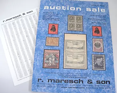 Maresch 2012 Stamp Auction Catalog W Prices Realized Canada Commonwealth Foreign • $11.39