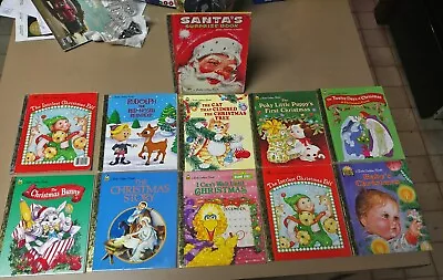 Lot Of 11 Vintage Little Golden Books About Christmas Santa's Suprise Book Rudo • $9.99