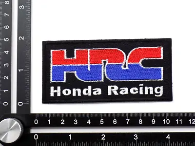 HRC HONDA RACING EMBROIDERED PATCH IRON/SEW ON~3-7/8 X 1-7/8  MOTORCYCLE MOTO GP • $6.99