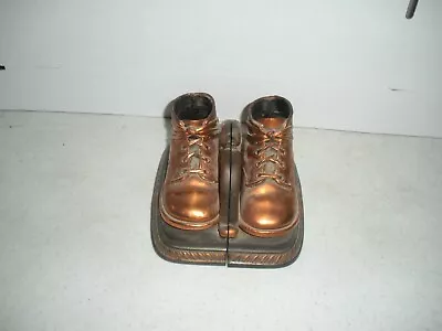 Mason Bronzed Baby Shoe Pair A Mason Masterpiece Vintage Book Ends/Decoration • $30