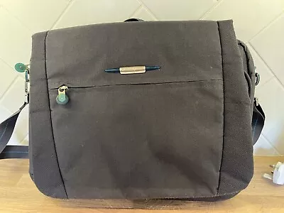 Samsonite Grey Laptop Messenger Bag Shoulder Strap Padded Crossbody VGC 35x45cm • £25