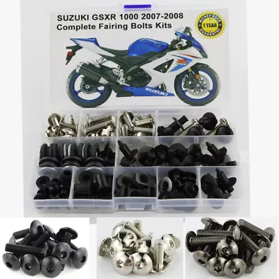 Complete Fairing Bolts Kit Steel Fit For 07-08 Suzuki GSX-R1000 GSXR1000 Silver • $31.99