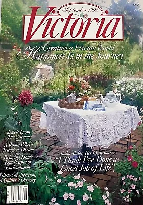 September 1992 VICTORIA Magazine Volume 6 No.9 VG Condition • $14