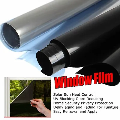 $22.07 • Buy Window Film One Way Mirror Privacy Glass Tint Or Blackout Home TINTING UV Block