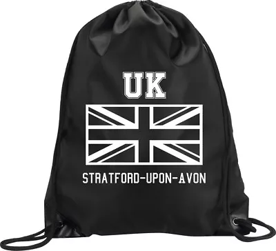 Backpack Bag Stratford Upon Avon Uk United Kingdom Union Jack Gym Handbag M1 • £7.50