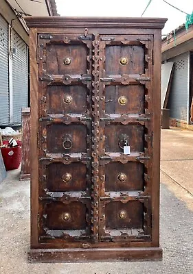 $1199 • Buy MADE TO ORDER Antique Wooden Country Carved Doors Cabinet Door Cupboard Brown
