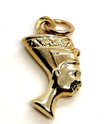 Nefertiti Egyptian Queen 9ct 9 Carat Gold Charm Fob Pendant Egypt Pharaoh • £109.99