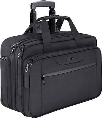 Rolling Laptop Bag Premium Wheeled Briefcase Fits Up To 17.3 Inch Laptop Water-P • $129.09