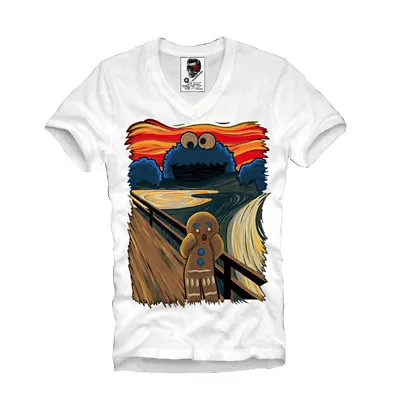 £22.78 • Buy E1syndicate V-neck T Shirt Cookie Monster KrÜmelmoster The Scream Elmo 4075