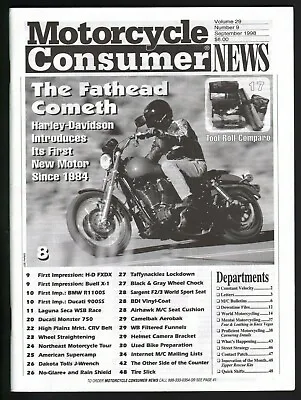 1998 September Motorcycle Consumer News - Vintage Magazine • £5.60