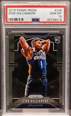 45736016 Zion Williamson 2019 Panini Prizm 248 Rookie RC PSA 10 GEM • $0.99