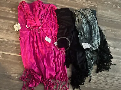 Merona Wrap Scarf Lot Pink Black And Various Grey Shades • $11.99