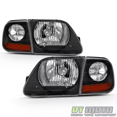 1997-2003 Ford F150 Expedition Lightning SVT Harley Davidson Headlights Black • $75.99