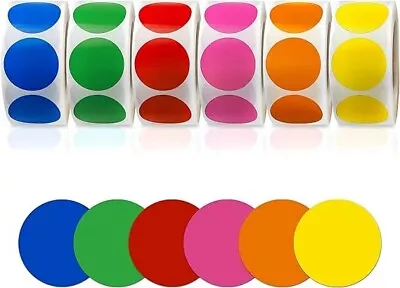 3000 Pieces 1 Inch Round Removable Color-Code Dot Stickers Circle Dots Stickers • $12.23