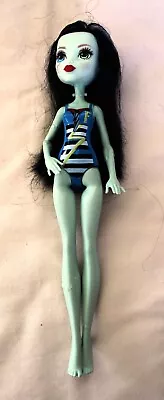 Monster High Frankie Stein Doll Nude Painted Swimsuit Swimming 2017 • $6