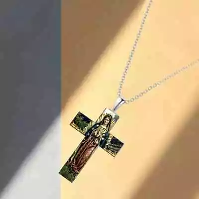 Brand New - Religious Cross Virgin Mary Necklace  - NEW • $5