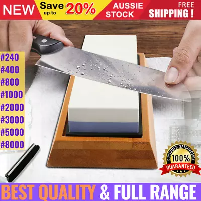 $16.07 • Buy Whetstone Water Stone Kit Knife Sharpening Stone Water Wet Sharpener FULL RANGE