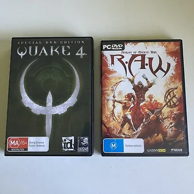 Quake 4 Special DVD Edition 2005 Box Windows PC Game + RAW PC Game 2012 • $23.95