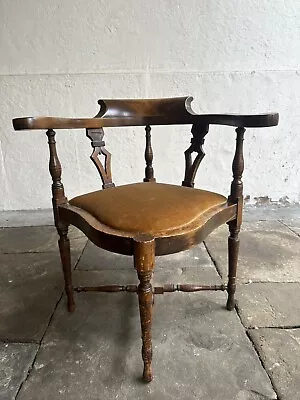 Edwardian Single Cornet Chair Upholstered Seat • £75