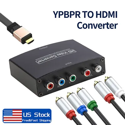 1080P YPbPr To HDMI Converter Adapter Component R/L Audio Video For DVD/PS3/Xbox • $12.26