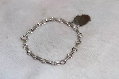 Vintage Sterling 925 Silver Charm Bracelet With One Birth Charm • $40