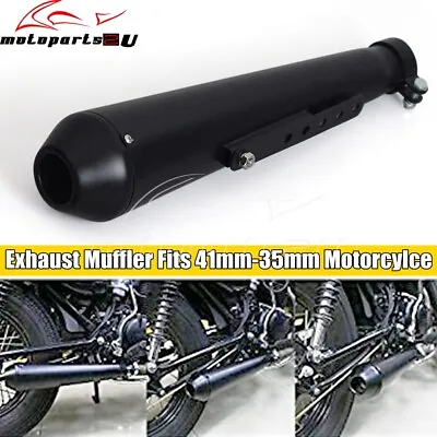 Motorcycle Cone Shorty Exhaust Pipe Muffler For Harley Bobber Chopper Cafe Racer • $78.71