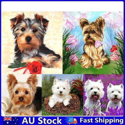 $9.68 • Buy 5D Full Drill Diamond Painting Puppy Dog Diy Embroidery Cross Stitch Needlework