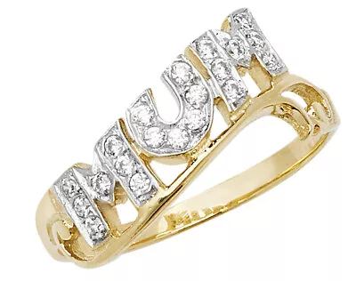 Stylish 9ct Carat Yellow Gold Ladies Mum Ring • £163.29