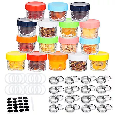 $26.97 • Buy 16 Pack Mini Mason Jars 4 Oz Small Jelly Jars With Regular Mouth Airtight Lids