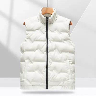 Men's Winter White Duck Down Vest Sleeveless Warm Jackets Lightweight Waistcoats • $44.09