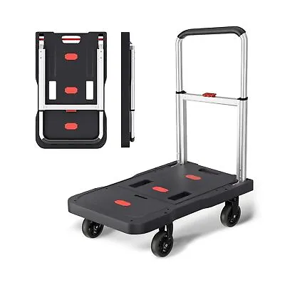 Platform Hand Truck Portable Trolly - Fully Folded Compact Push Cart 330lbs ... • $135.95
