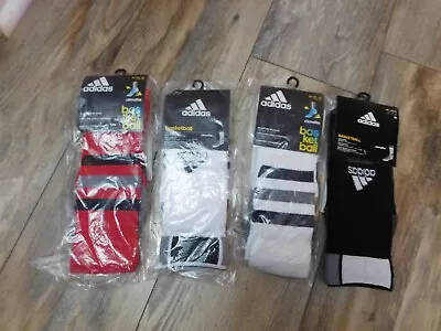 4 Adidas Basketball Socks Size M New • $24.85