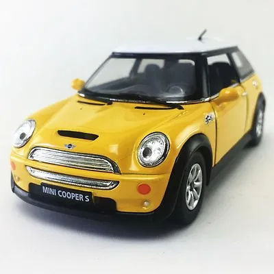 New 5  Kinsmart Mini Cooper S Diecast Model Toy Car 1:28 Yellow • $7.98