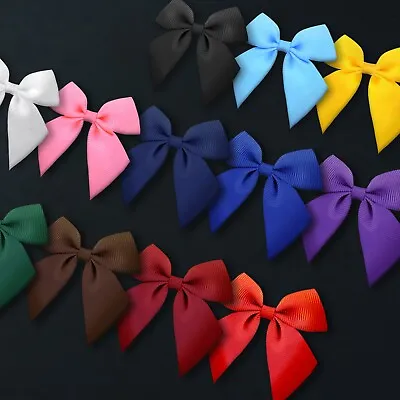 $4.95 • Buy Bow Hair Clip Accessories Large Ribbon Bows School Party Decor Girls 12 Colours