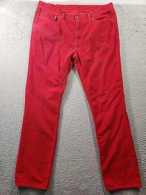 Polo Ralph Lauren Jeans Men's 40x32 *40x33* Red Corduroy Straight Leg Cotton • $29.99