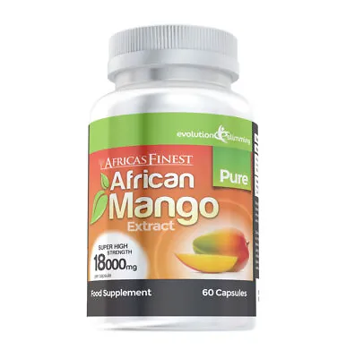 Africas Finest Pure African Mango Pills 18000mg 60 Capsules Evolution Slimming • £12.99