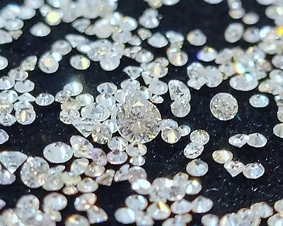 Natural Small Round Diamond Color H-J Clarity SI1 - I2 Sizes .8 - 4 Mm Melee • $10