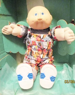 Adorable Bald Boy Freckles Cabbage Patch Doll! New Pirates Overall Set! Shoes!ok • $9.50