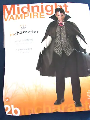 Midnight Vampire In Character Adult Men's Medium Costume Goth Halloween Size M • $24.99