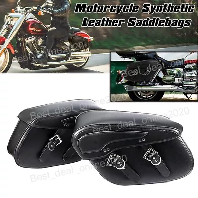 Luggage Side Saddle Bags For Yamaha V Star 1300 1100 950 650 XVS Custom Classic • $120.55